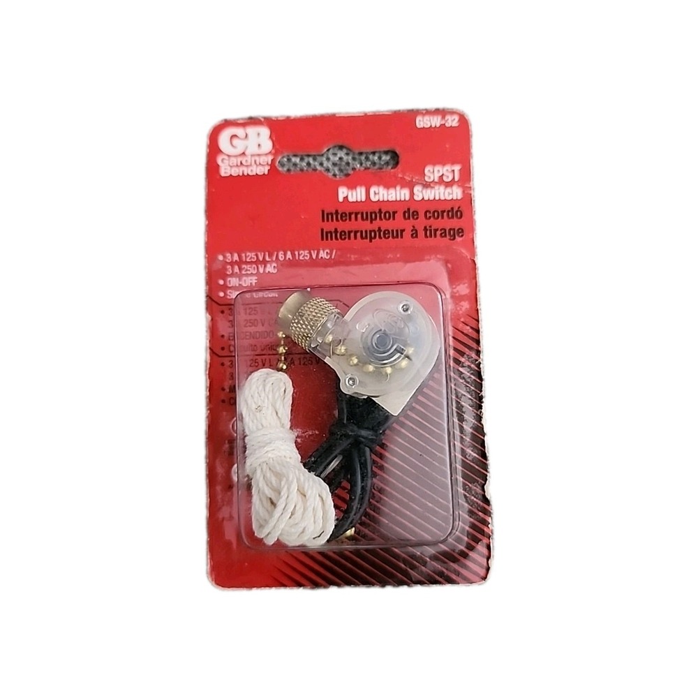 Gardner Bender GSW-22 SPST Pull Chain Switch‎ Replacement New